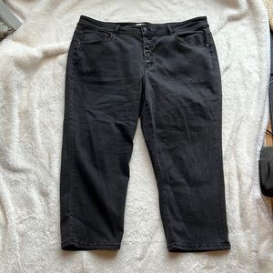 EUC: Lane Bryant Black Washed High Rise Crop- 24